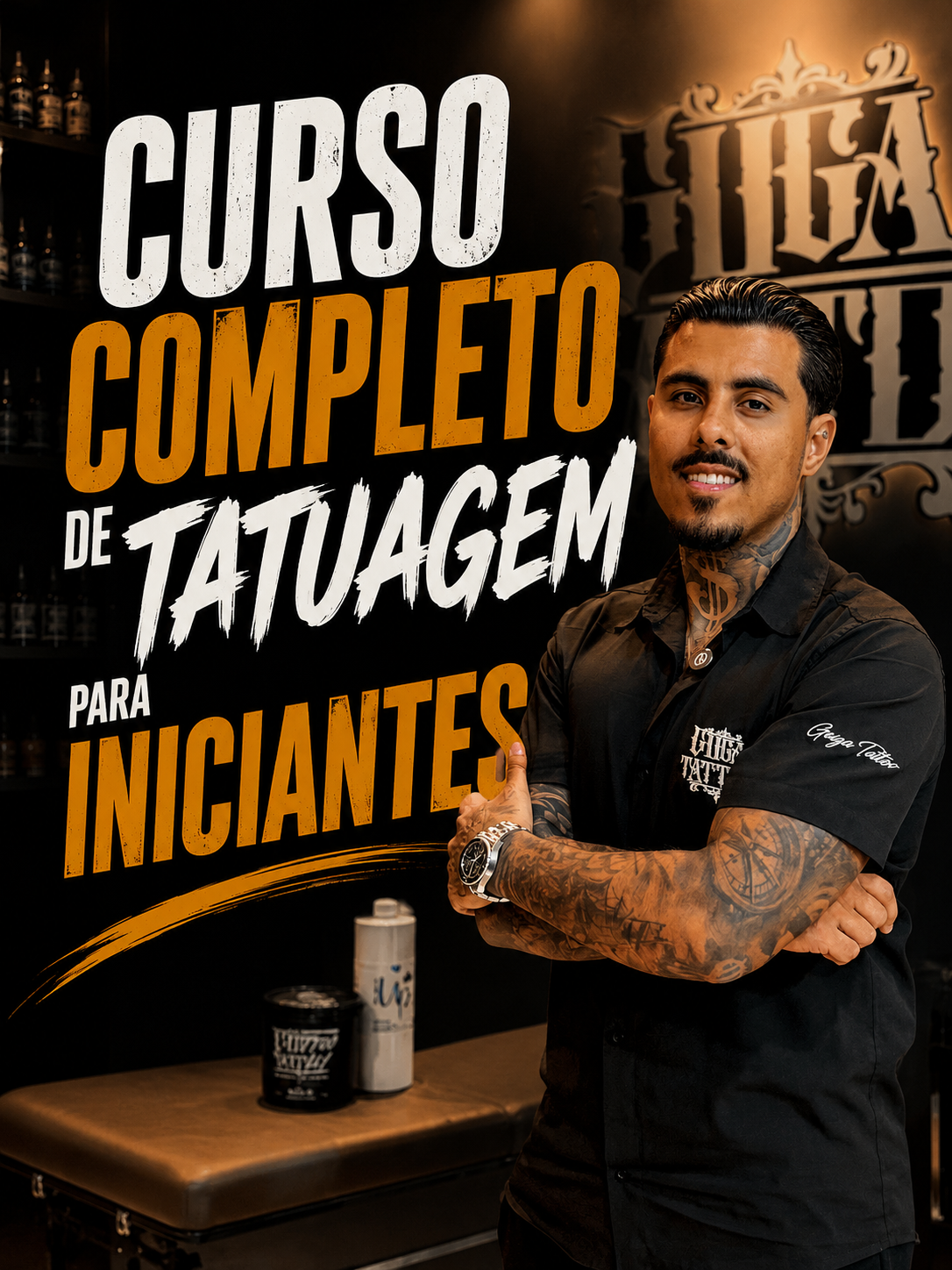 Guga Tattoo tatuando um cliente