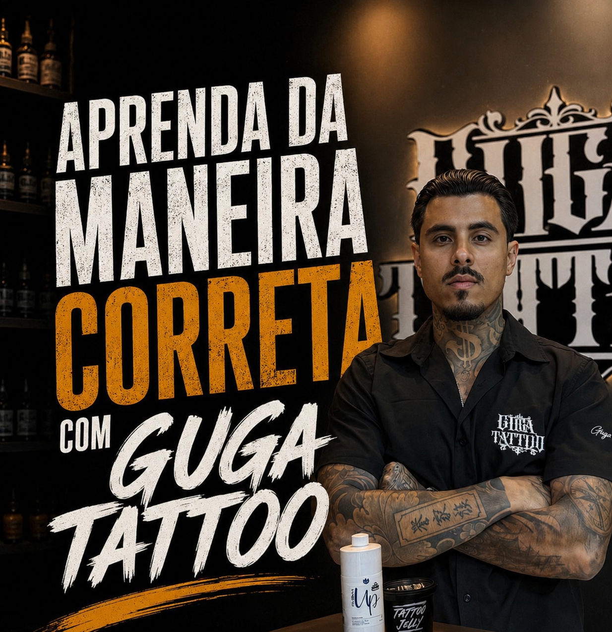 Guga Tattoo no estúdio